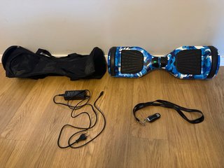 Hoverboard con Estampado de Camuflaje Azul