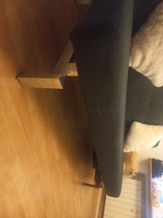Sofá Cama Negro Tela