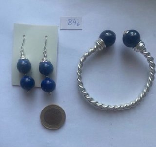 Pulseras Plata con Bolas de Piedra