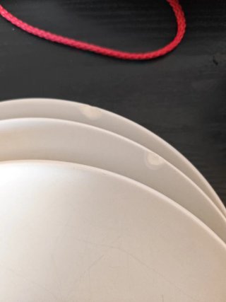 Juego de 4 platos de cerámica beige