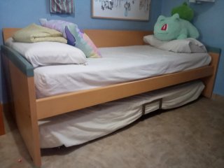 Cama nido de madera con cama extraíble