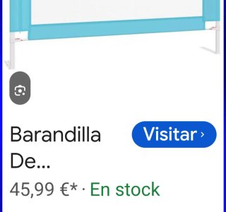 Barrera de Cama Infantil Azul