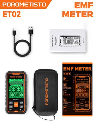 Detector de EMF 3 en 1 / EF / MF / RF  EMF METER