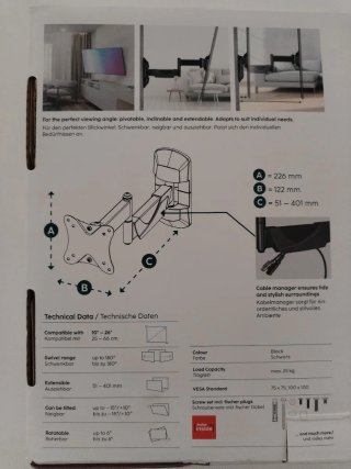 Soporte TV Hama Fullmotion 10-26