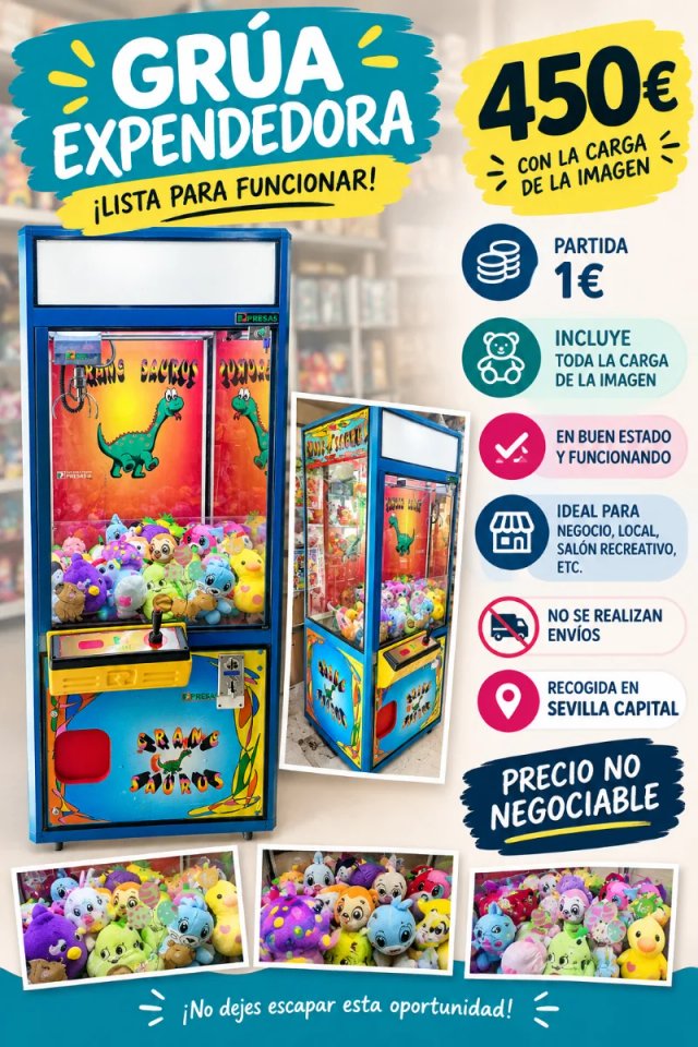 Máquina grúa de gancho Gran Saurus- presa