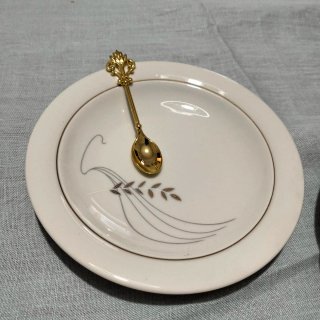 Set 6 Piatti e sei cucchiaini Oro