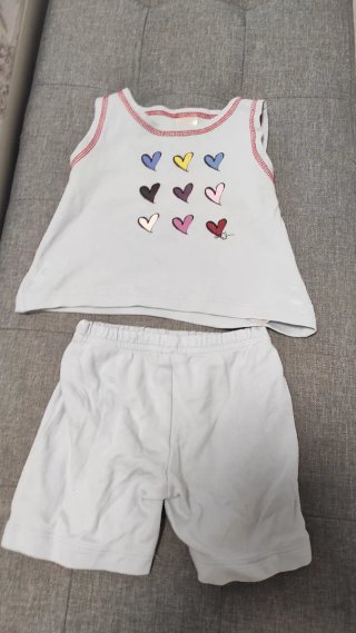 Completo neonata con cuori