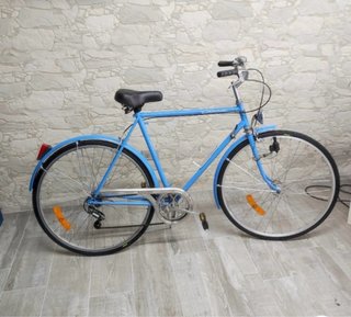 Bicicleta Clásica Azul Restaurada
