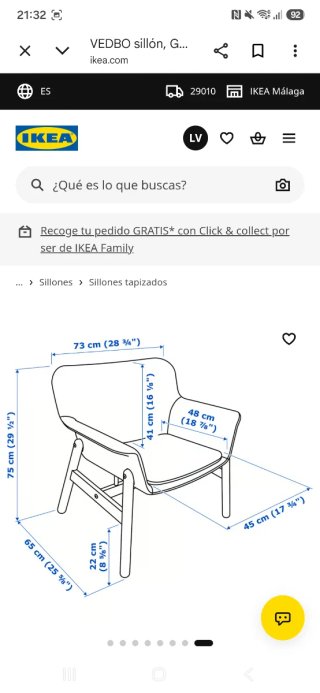 Sillón IKEA Verde