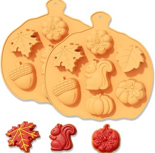 Set de 2 Moldes de Silicona Motivos Otoño