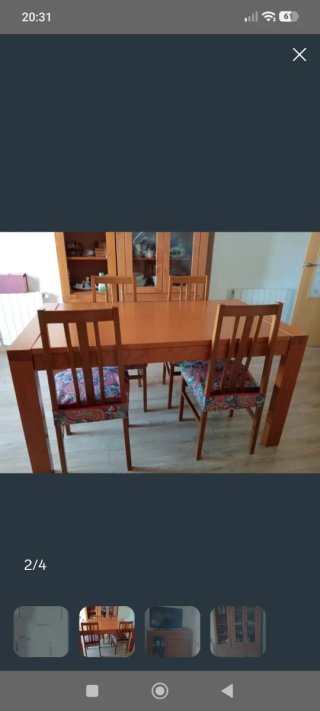 Mesa de Comedor y 4 Sillas