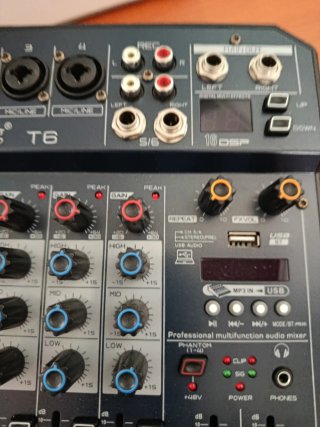 Mixer Audio Depusheng T6 a 6 Canali+ Usb
