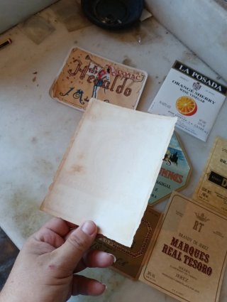 Lotes de etiquetas antiguas de Jerez