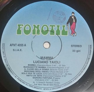 Luciano Taioli Mamma LP 12 Per la tua festa...