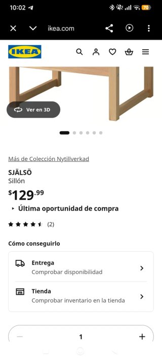 Sillón SJÄLSÖ IKEA - Nuevo en caja sin abrir