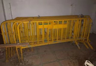Vallas de obra amarillas