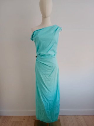 Vestido Midi de Fiesta Zara Turquesa
