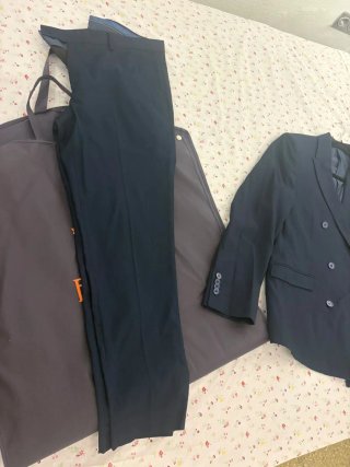 TRAJE AZUL CRUZADO,solo puesto 1 vez para una boda