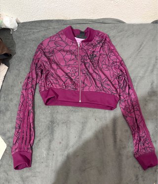 Chaqueta Croptop adidas Morada