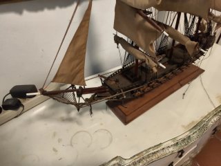 Maqueta de Barco Artesanal. Fragata española siglo