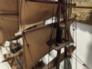 Maqueta de Barco Artesanal. Fragata española siglo
