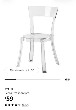 URGENTE 4 Sedie Stein Ikea