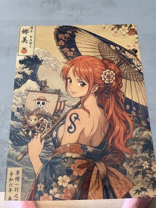 Poster Nami One Piece Estilo Japonés
