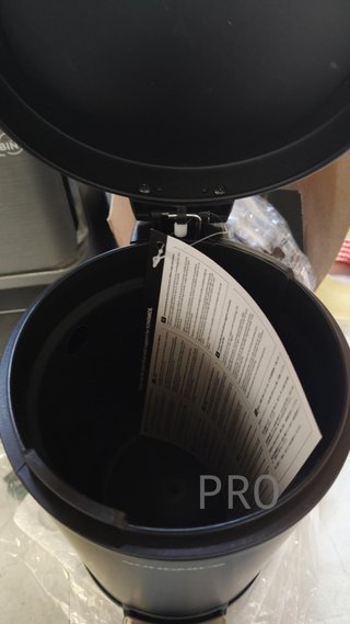 Cubo de Basura de Baño, 6 L, Cubo de Acero con Tapa de Cierre Suave