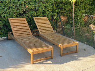 2 Tumbonas IKEA NÄMMARÖ Acacia con Ruedas