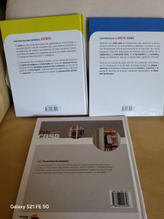 Lote 3 libros. Dieta sana,estrés y decoración prac