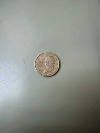 Moneda de 50 Lepta de Grecia 2002