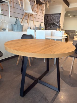 Mesa Redonda Extensible de Madera