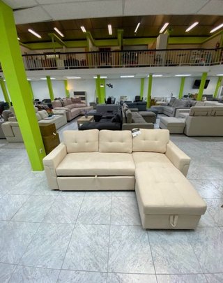 Sofá Cama Pau con Arcon Beige
