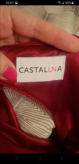 Vestido granate CASTALUNA talla 52