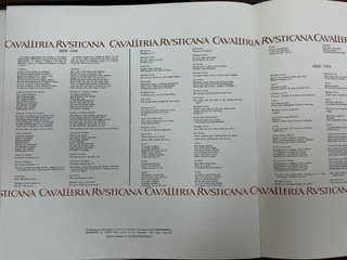 Cavalleria Rusticana - Mascagni (Vinilo)