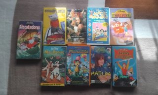 Lote 8 Películas VHS Disney y Más