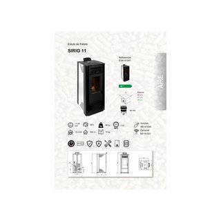 Estufa pellets Sirio 11 con Kit y Wifi 0028HUE