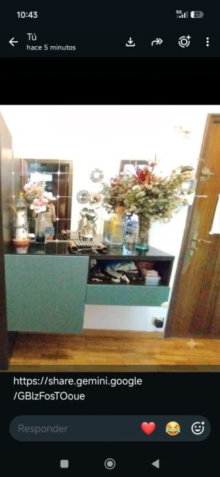 Mueble recibidor de pared