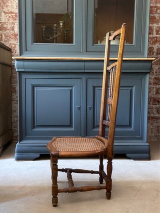 Silla francesa antigua Madera y Rejilla