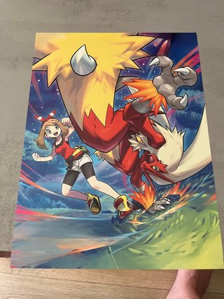 Póster Pokémon Aura y Blaziken