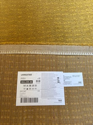 Alfombra Ikea Langsted Amarilla