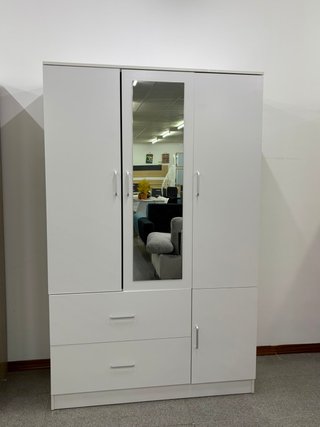 Armario Blanco de 3 Puertas con espejo + Envio