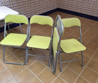 Set de 4 Sillas Plegables Verdes