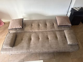 Sofá Cama Italiano Beige/Marrón