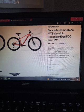 Bicicleta MTB Rockrider 500 Naranja