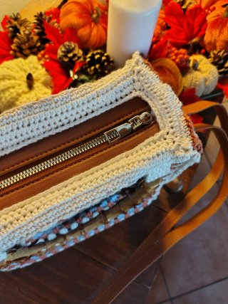 Borsa Granny Square all'uncinetto