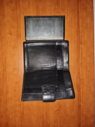 Cartera Monedero de Piel Negra