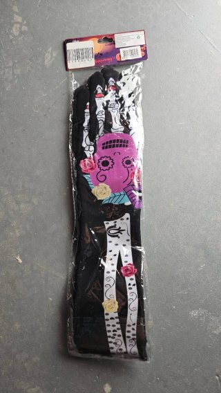 Guantes Largos Catrina Día Muertos Calavera