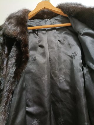 Chaquetón 3/4 de Piel Marrón
