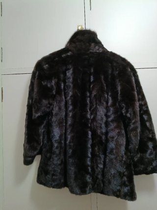 Chaquetón 3/4 de Piel Marrón